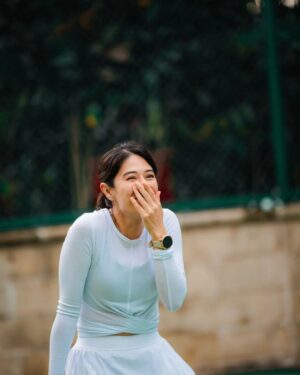 Dian Sastrowardoyo Instagram - Oops! That moment when the tennis ball decides it wants to explore outside the court boundaries. 😅 

Sorry guys, udh kelamaan ga latian ni.. 
📷 @snap.nuel