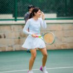 Dian Sastrowardoyo Instagram - Oops! That moment when the tennis ball decides it wants to explore outside the court boundaries. 😅 Sorry guys, udh kelamaan ga latian ni.. 📷 @snap.nuel