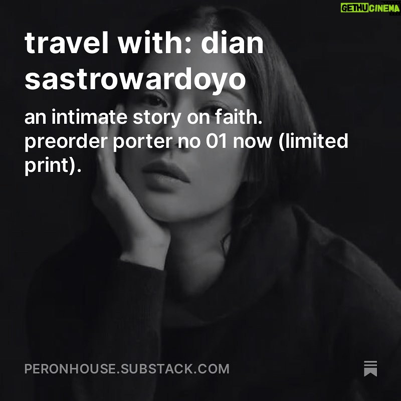 Dian Sastrowardoyo Instagram - award-winning actress, producer, & author Dian Sastrowardoyo for Porter 01. read a preview of her prose in our newsletter & buy the exclusive edition of Porter No.01. available for a limited time. purchase through the link in bio.