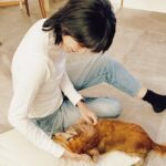 Diane Lin Instagram - 平常叫喚不來的Kuri公主主動提出要抓耳朵的服務，實在備感榮幸。