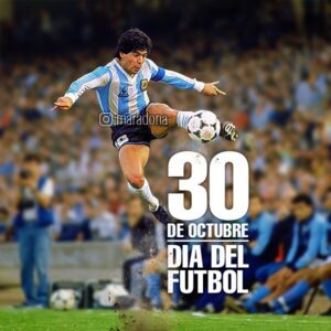Diego Maradona Instagram - En el aniversario del nacimiento de Diego Armando Maradona, festejamos el "Día del Fútbol". Este 30 de Octubre, regalale una pelota de fútbol a una niña o a un niño. Regalemos felicidad a los chicos! #DiadelFutbol
- - - - - - - - - - - - - - - -
Nell'anniversario della nascita di Diego Armando Maradona, celebriamo la "Giornata del Calcio". Il 30 ottobre, regala un pallone ad un bambino. Regaliamo felicità ai più piccoli! #GiornatadelCalcio
- - - - - - - - - - - - - - - -
On the anniversary of the birth of Diego Armando Maradona, we celebrate "Football Day". This October 30th, give a football to a child. Let's bring the happiness to the kids! #FootballDay