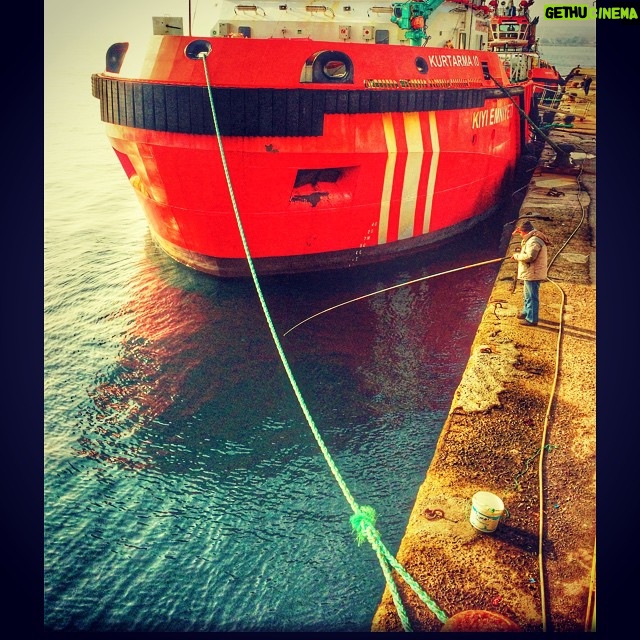 Dilara Gönder Instagram - Gelibolu iskelede bir balıkçı.