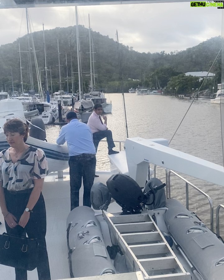 Dilruk Jayasinha Instagram - Boat people! One of the highlights of this season of Utopia was the trip to Cairns for last week’s ep. Here’s some of the BTS silliness including some boudoir-esque photographer skills of @jacksontozer. #UtopiaABC @workingdogprod Cairns, Queensland, Australia