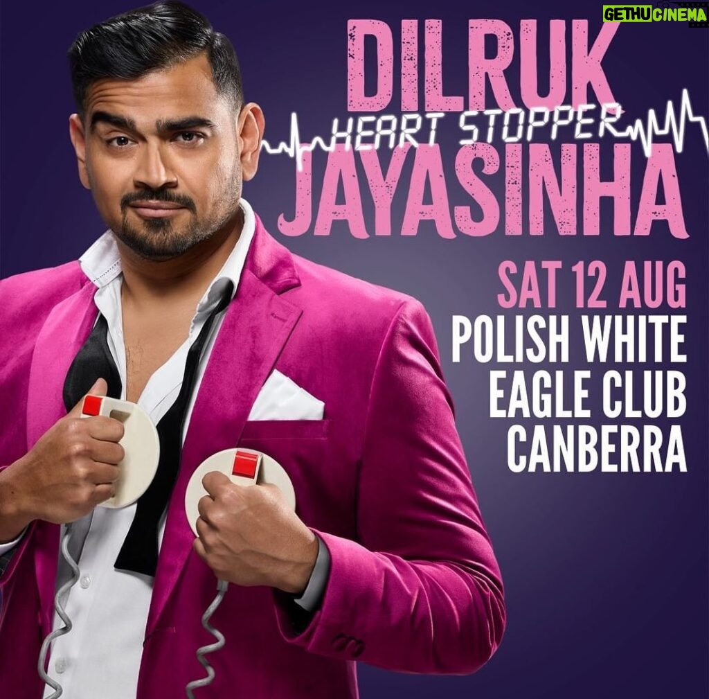 Dilruk Jayasinha Instagram - Oh my dear capital city pals - did you think I forgot about you?? CANBERRA! I’m finally bringing my standup show “Heart Stopper” to you on AUG 12! Sorry about the delay but I was busy filming a tv show that satirises all your insane goings on in that building behind me. See you in a month! Tix link in bio! @comedy_au Polish White Eagle Club
