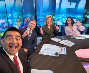 Dilruk Jayasinha Instagram - Thank you to the @theprojecttv for inviting me to guest host tonight’s show. Had an absolute blast with Hamish Sarah & Rachel. And yes I’m aware of what my outfit looked like.