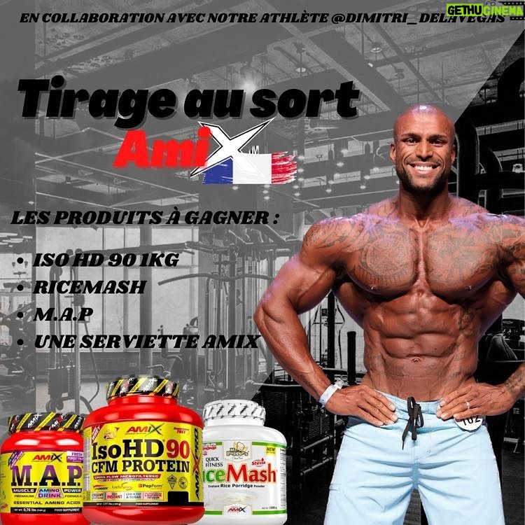 Dimitri Delavegas Instagram - 🔴JEUCONCOURS🔴 ➖➖➖➖➖➖➖➖➖ C’est parti les amis petit jeu concours n’hésitez pas que le meilleur genre…. ➖➖➖➖➖➖➖➖➖ 💥Abonner au compte @amixfrance et @dimitri_delavegas 💥Liker et sauvegarder la publication 💥Mentionne 2 amis ➖➖➖➖➖➖➖➖➖ #nutrition #amixfrance #amix #bodybuilding #muscu #protein #bcaa France