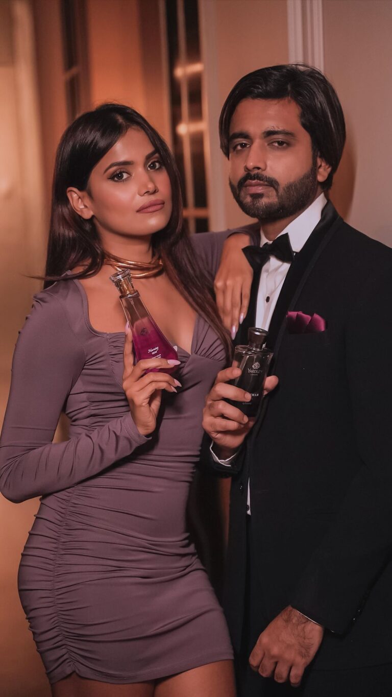 Dimpi Sanghvi Instagram - We are celebrating this Valentine’s Day with Yardley London Perfumes ❤️ Their long-lasting fragrances always teleport us to our romantic time spent in England. This a just the perfect gift for your special someone! Use our code DS100 to get Rs. 100 off on www.yardleyoflondon.com. #myyardley #yardleygentleman #perfumes #englishfragrances #valentinesday #perfectgift #DimpiSanghvi #ShashankSanghvi #LuxuryInfluencers #CoupleGoals #Romance #LoveInTheAir #LifestyleBloggers #TravelBloggers #IndianInfluencers
