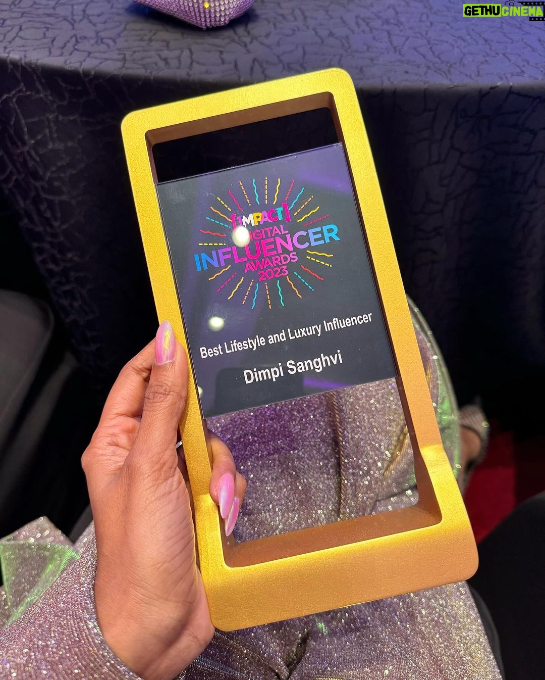 Dimpi Sanghvi Instagram - Your girl won the โBest Luxury Lifestyle Influencer Awardโ ๐๐ at Impact Digital Influencer Awards by @exchange4media. So honoured & grateful ๐๐ Content creation is all about passion and I really put my heart and soul into it. Thanks for loving my work and supporting me in this journey โค๏ธ #luxurylifestyleaward #lifestyleinfluencermumbai #lifestyleblogger #lifestyleinfluencerindia #dimpisanghvi Taj Santacruz