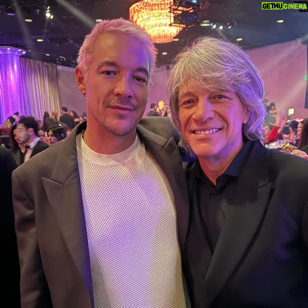Diplo Instagram - Went from dinner with @bonjovi to breakfast with 1000 hot shirtless dudes downtown @thishorseflies grammys #🏳️🌈 @ronyalwin Los Angeles, California