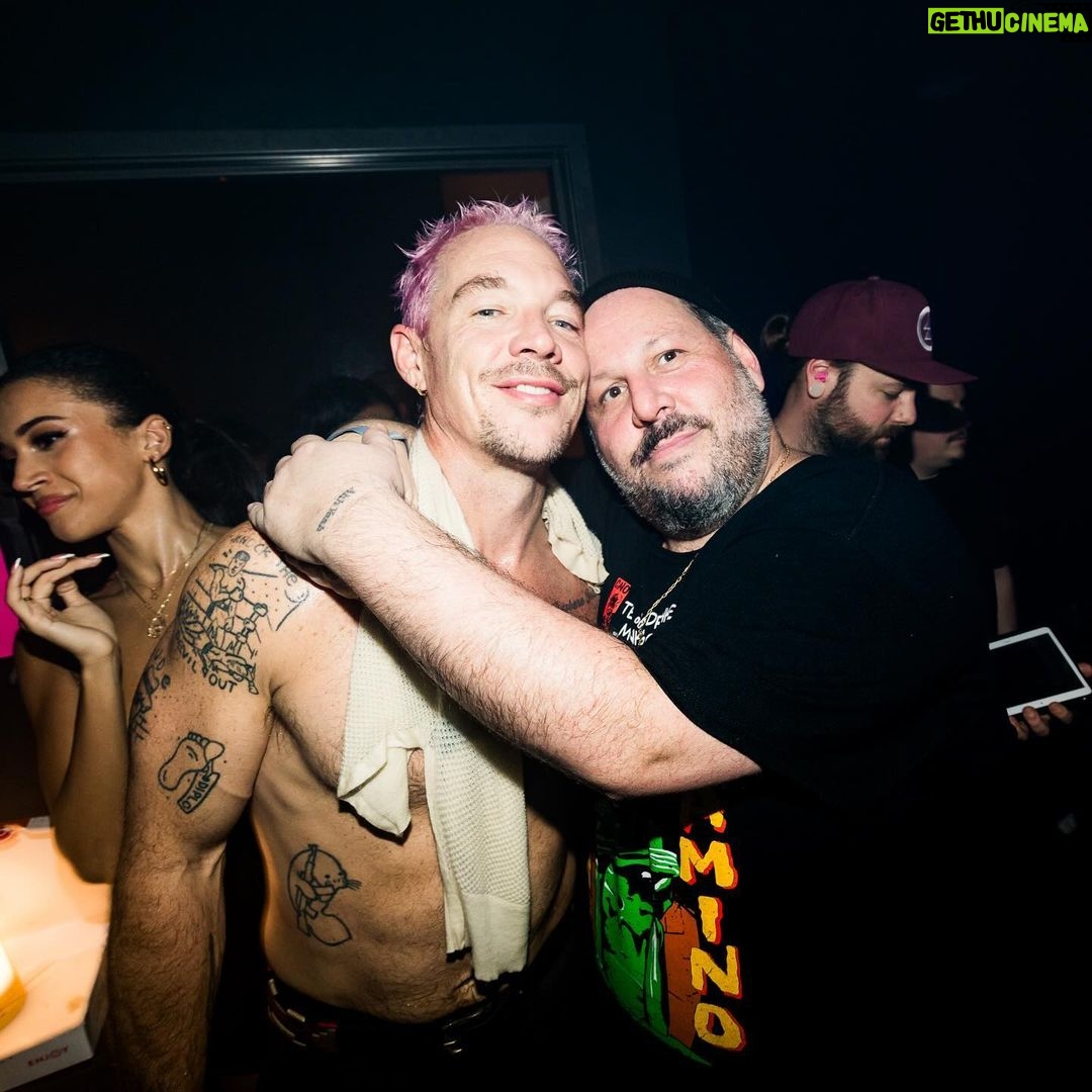 Diplo Instagram - Went from dinner with @bonjovi to breakfast with 1000 hot shirtless dudes downtown @thishorseflies grammys #🏳️🌈 @ronyalwin Los Angeles, California