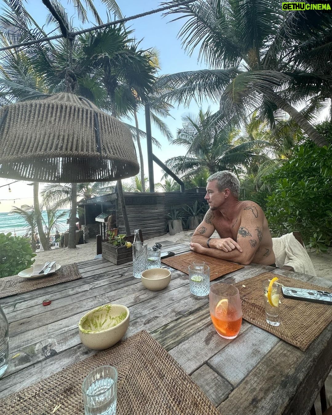 Diplo Instagram - 48 hours in Tulum and did the following: Almost got recruited in an MLM “Cryptos making a come back” Saw 4 girls attempt to order in Spanish 38 minutes of sleep 1 sunburn that is gonna turn into a tan Met the final tulum k jungle boss (last slide) Tulum,Mexico
