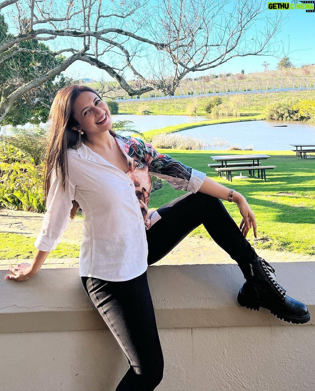 Divyanka Tripathi Instagram - Featuring : Div, Stellenbosch Viniyards & Protea (South African national flower). Stellenbosch, Western Cape