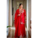 Divyanka Tripathi Instagram - Put on your red, drive away your blues! ❤️ . . . Styling: @stylebysugandhasood Outfit: @emiraasbyindrani Jewellery: @rimayu07 Makeup : @sharukh_rocks902 Photographer : @prathameshb84