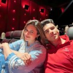 Divyanka Tripathi Instagram – Satur-date well spent! Blockbuster Bollywood movie followed by an ‘almost’ shared platter of streetside Golgappa and later a take away binge plate of Paapdi-chaat. 
Chhote pal, badi khushiyan!
.
.
.
With @vivekdahiya 
In @zubeida_diaries
@socialpinnaclepr Lokhandwala