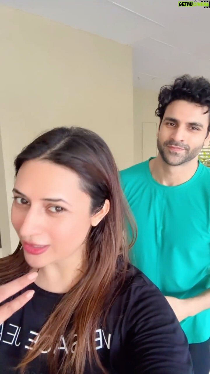 Divyanka Tripathi Instagram - How we cool down post workout... BTW, Happy Engagement Anniversary love @vivekdahiya ❤️ Cheers to Pyaar aur Pagalpan 🥂