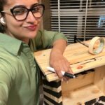 Divyanka Tripathi Instagram - I was itching to quirk up our library side table that I assembled myself few months ago. So here's a quick DIY paint work. PS - I was so absorbed in the process that I couldn't take any proper visuals...but wanted to share my tiny piece of happiness with you. #Makeover #DIY #AcrylicOnWood