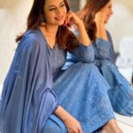 Divyanka Tripathi Instagram - Hey! You are more than you think you are. Believe 💙 . . . . 🎽@rangrez.ethnic @_anushkapuri_ 🧚‍♀️ @stylebysugandhasood