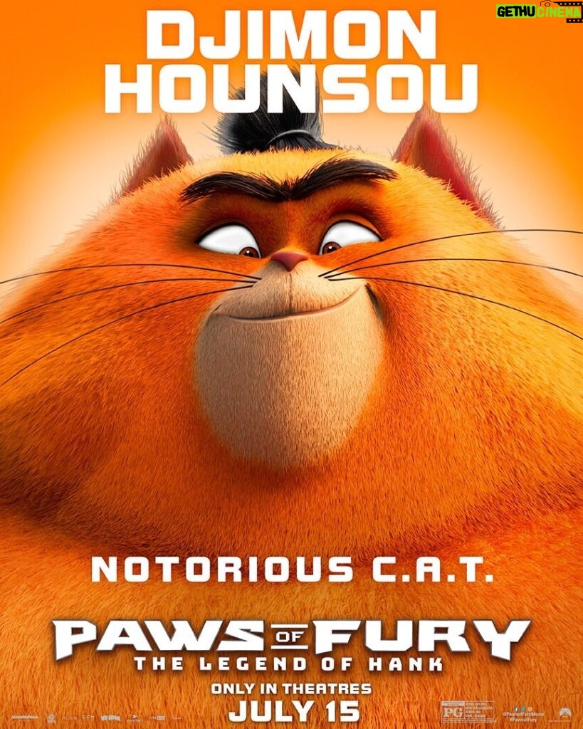 Djimon Hounsou Instagram - Want to see me as one big lovable (yet terrifying) furball? Come see #PawsOfFury in theatres on July 15.