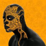 Djimon Hounsou Instagram - With this piece, we reach a point of ‘Mo Gbá,’ best translated to ‘acceptance.’ Paired against the bright, encouraging freedom of the color orange, this piece represents the acceptance of what once was, and the ongoing healing that will continue. #5 in the “Time To Heal” NFT series. Now live until tomorrow on Binance NFT Marketplace, the series is in support of the Djimon Hounsou Foundation fighting modern day slavery & reconnecting the diaspora to the continent. The works consist of five unique portraits in which the amazing artist Láolú applied his body art to the face and shoulders of Academy Award-nominated actor Djimon Hounsou. Join the African story! #TimeToHeal #NFT #Africa #Slavery #sacredartoftheori #BinanceNFT #BinanceCharity