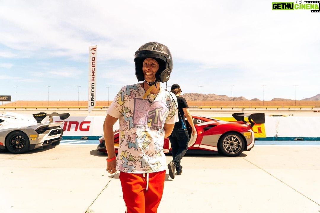Dominic Howard Instagram - Driving this Ferrari 488 evo racing beast was smooth as ⚡️Still on the market for a team who needs a driver 😂 Thanks for having us @dreamracing Las Vegas, Nevada