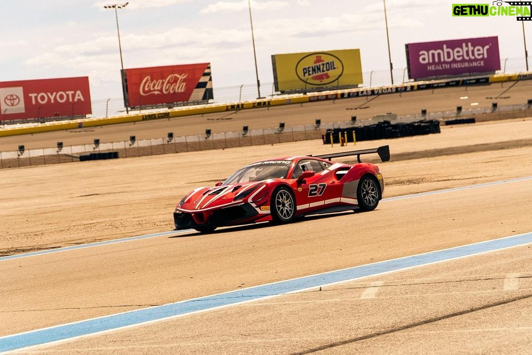 Dominic Howard Instagram - Driving this Ferrari 488 evo racing beast was smooth as ⚡️Still on the market for a team who needs a driver 😂 Thanks for having us @dreamracing Las Vegas, Nevada