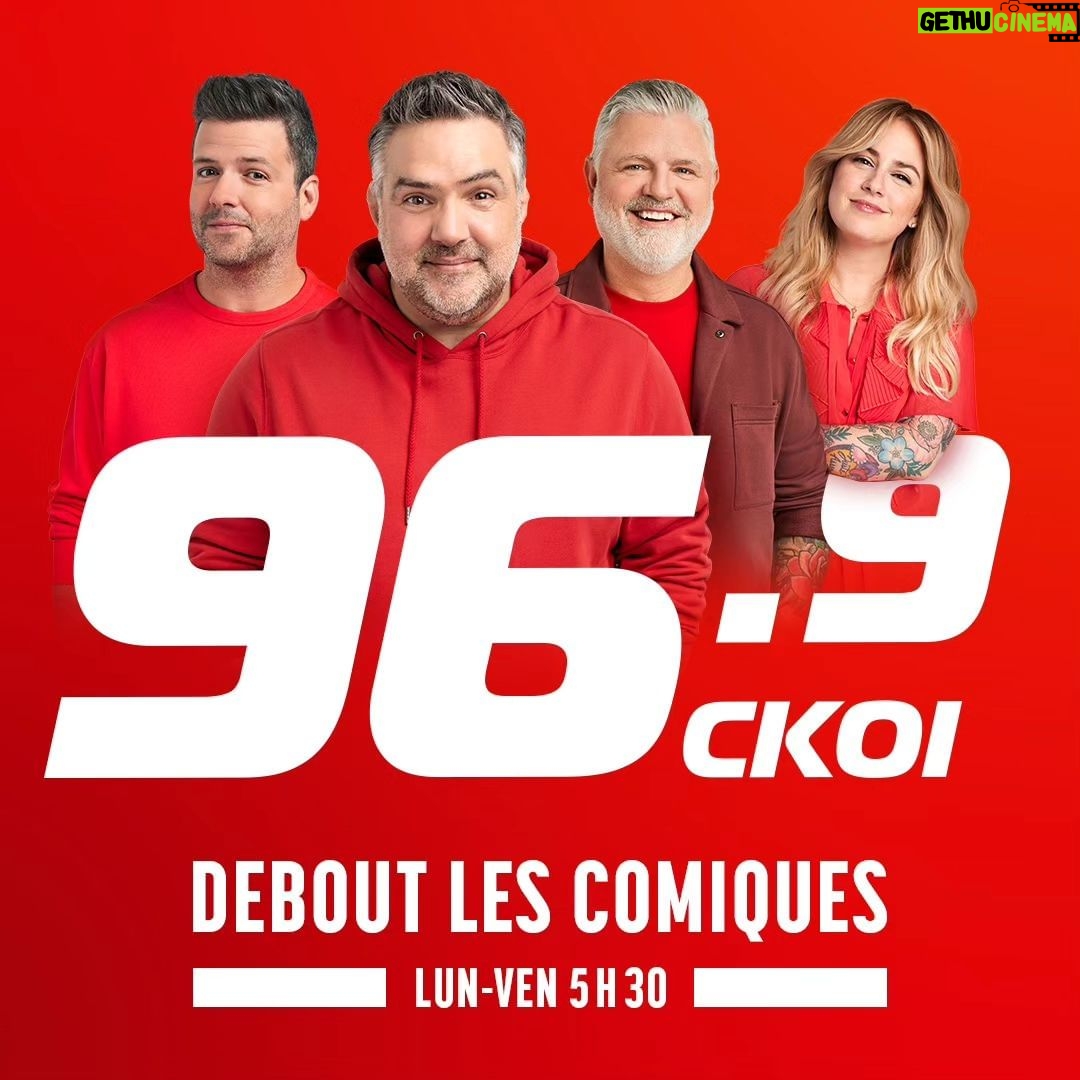Dominic Paquet Instagram - Y’en as-tu qui m’ont entendu dans vos radios ce matin? 😀 Tellement content de faire partie d’la gang de Debout les comiques sur les ondes du @ckoi969! Si vous l’avez manqué, vous pouvez réécouter mon segment au ckoi.com! On se retrouve mercredi prochain dès 5h30!