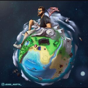Dominick Reyes Instagram - @jesse_martin_  with a whole vibe! Titled “Dom’s World”. 

I can’t thank all you artists enough, the stuff you guys do is amazing! 

#digitalart #world #skill #ufc #art #passion #rollie #pomskie #canam #x3 #trek #traeger #zignum #ramtrucks