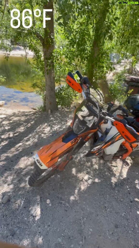 Dominick Reyes Instagram - Awesome Ride with @gallardos_k9s out to Devils Hole today! Finished it off with a swim. #moto #hd #ktm #dualsport #enduro #creek #wideopen