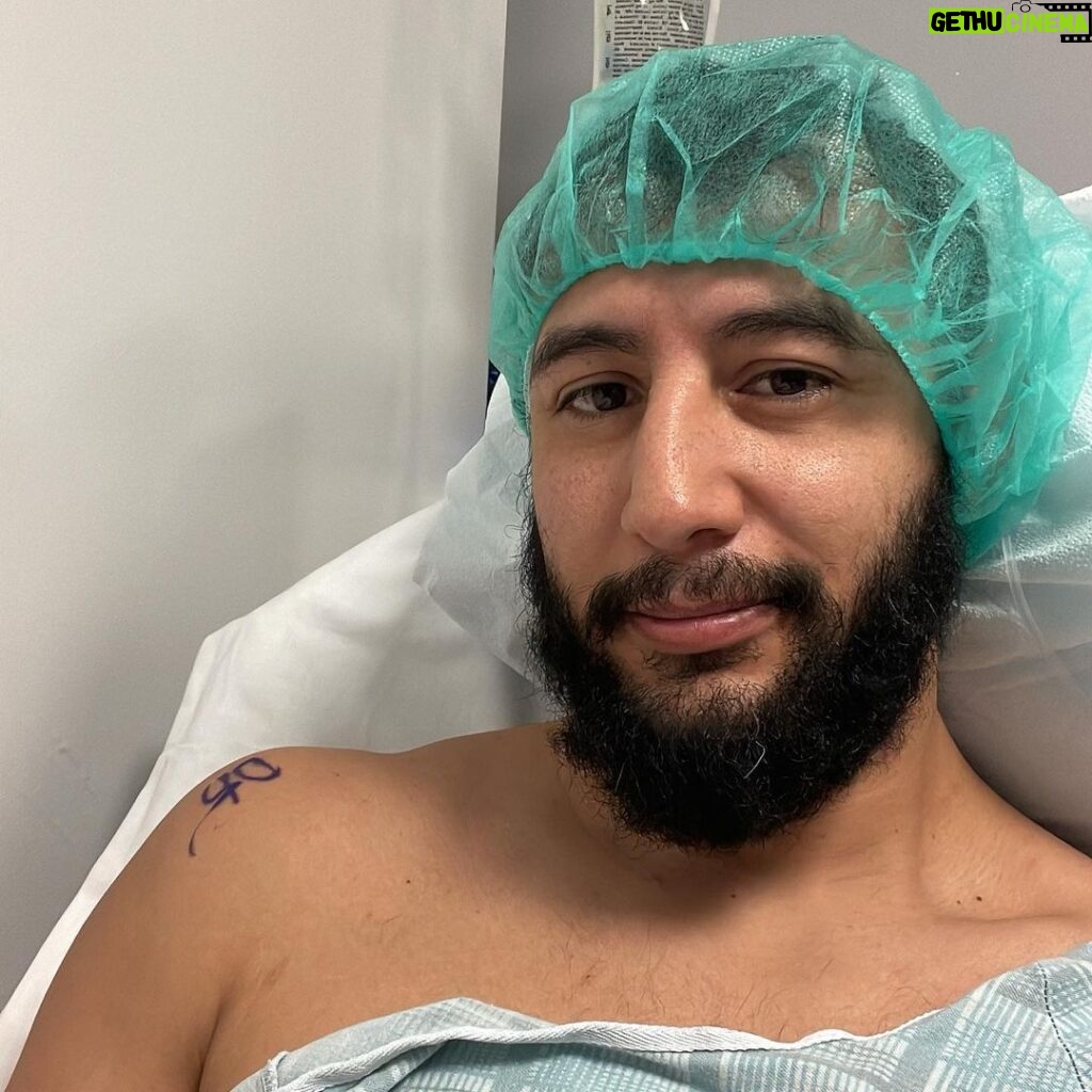 Dominick Reyes Instagram - Time to get fixed up so I can get back at it! #surgery #shoulder #recovery