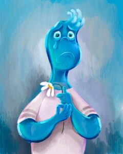 Don Shank Instagram - Portrait of a Lonely Boy I was going for a Marie Laurencin vibe. The layout drawing was a back and forth between myself and @petesohn18 , painting by me. #elemental #pixar #pixarelemental #elementalmovie #marielaurencin #lonelyboy Pixar