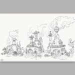 Don Shank Instagram - One of my earliest drawings, a lineup of Fireland homes that was the culmination of a series of sketches that followed how fire characters would build shelter. I started with a “cave-fire-person” and worked up to this. The director @petesohn18 really liked this take and in the end we used one of these as our house for Bernie and Cinder in Fireland. #elemental #pixar #pixarelemental #pixarelementalmovie #animation Pixar