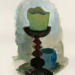 Don Shank Instagram - Candle and a cup. Acrylic on paper. #painting
