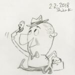 Don Shank Instagram - Watch the time! #cartoon #businessman #time #timetravel
