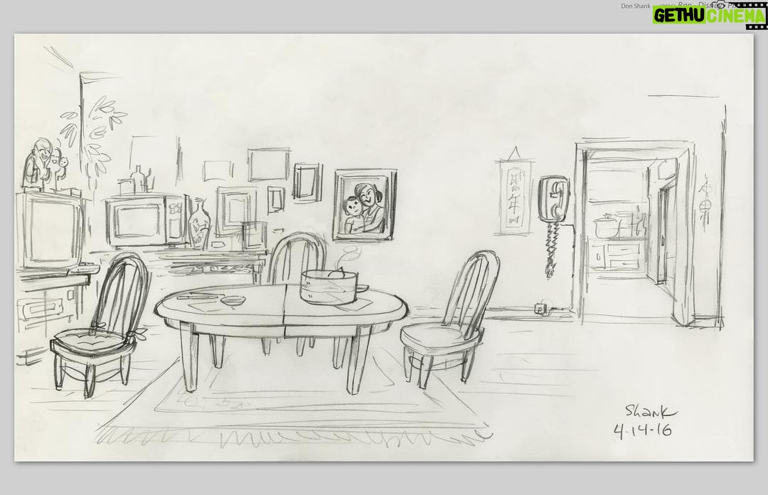 Don Shank - 478 Likes - More designs from Bao. First image was an early drawing to settle on the level of simplicity and style. @domeeshi picked the one on the right. The last image is a map of Ma's entire house where I stitched all the house sets together into one. #bao #baoshortfilm #pixar #pixarbao #pixarbaomovie #baopixar
