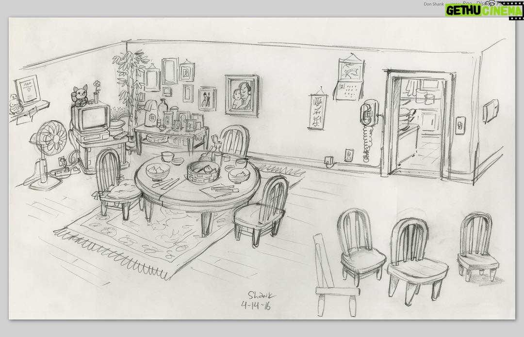 Don Shank - 478 Likes - More designs from Bao. First image was an early drawing to settle on the level of simplicity and style. @domeeshi picked the one on the right. The last image is a map of Ma's entire house where I stitched all the house sets together into one. #bao #baoshortfilm #pixar #pixarbao #pixarbaomovie #baopixar