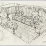 Don Shank Instagram - I was lucky enough to design the sets on the short Bao by @domeeshi which is on the shortlist this year for the Academy Awards! Here's some drawings of the Kitchen and food related items. After the drawings I made a simple 3D model to work out the proportions as they related to the character model and that became a basic guide for the set modeler as he worked to capture the feel of the drawings. #bao #baoshortfilm #pixar Pixar Animation Studios