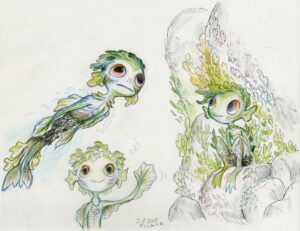 Don Shank Instagram - I don't often draw characters for production work at Pixar but on Luca I briefly weighed in with a few takes. #luca #pixarluca #pixar #seamonster #bowie