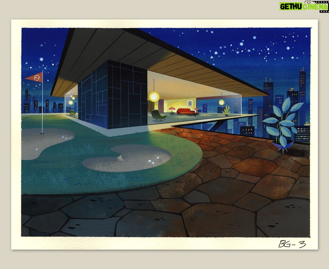 Don Shank - 384 Likes - 1995 - I just found this background drawing I did from a short I made at Hanna-Barbera with @charliejamesbean and @careyyost called "Buy One, Get One Free". Key paintings by @scott.wills Last two images are low res screenshots from the video.