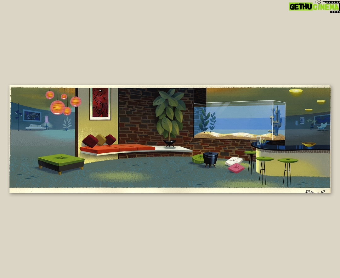 Don Shank - 384 Likes - 1995 - I just found this background drawing I did from a short I made at Hanna-Barbera with @charliejamesbean and @careyyost called "Buy One, Get One Free". Key paintings by @scott.wills Last two images are low res screenshots from the video.
