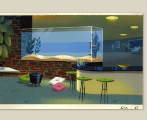 Don Shank Instagram - 1995 - I just found this background drawing I did from a short I made at Hanna-Barbera with @charliejamesbean and @careyyost called "Buy One, Get One Free". Key paintings by @scott.wills Last two images are low res screenshots from the video.