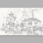 Don Shank Instagram - One of my earliest drawings, a lineup of Fireland homes that was the culmination of a series of sketches that followed how fire characters would build shelter. I started with a “cave-fire-person” and worked up to this. The director @petesohn18 really liked this take and in the end we used one of these as our house for Bernie and Cinder in Fireland. #elemental #pixar #pixarelemental #pixarelementalmovie #animation Pixar