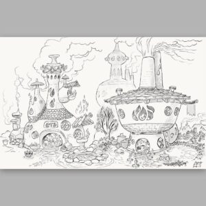 Don Shank Instagram - One of my earliest drawings, a lineup of Fireland homes that was the culmination of a series of sketches that followed how fire characters would build shelter. I started with a “cave-fire-person” and worked up to this. The director @petesohn18 really liked this take and in the end we used one of these as our house for Bernie and Cinder in Fireland.
#elemental #pixar #pixarelemental #pixarelementalmovie #animation