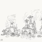 Don Shank Instagram - One of my earliest drawings, a lineup of Fireland homes that was the culmination of a series of sketches that followed how fire characters would build shelter. I started with a “cave-fire-person” and worked up to this. The director @petesohn18 really liked this take and in the end we used one of these as our house for Bernie and Cinder in Fireland. #elemental #pixar #pixarelemental #pixarelementalmovie #animation Pixar