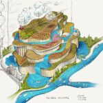 Don Shank Instagram - Farm Building Here’s an idea for an Earth building bringing the farm into the big city. This idea came about too late to find a meaningful place in the story so I had to reconfigure the idea to be a vertical farm. Here you can see it in the “broadway” shot. It even has a barn and windmill! #elemental #pixarelemental #pixarelementalmovie #pixar #farm #farmbuilding Pixar