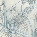 Don Shank Instagram - Pescheria Marcovaldo. This one is a heartbreaker. There was a long period of time where scenes took place in here. But in the final movie the doors aren't even open. This is one of my favorite drawings from my time on Luca but it wasn't meant to be. #luca #pixarluca #pixar #pencilonpaper #setdesign #deadfish #happydeadfish Pixar
