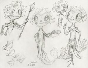 Don Shank Instagram - I don't often draw characters for production work at Pixar but on Luca I briefly weighed in with a few takes. #luca #pixarluca #pixar #seamonster #bowie