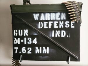 Donavon Warren Instagram - Just because it's a toy... Doesn't me you can play with it inside the house!

#warrenindustries #oldpainless #minigun #gatlinggun #predatormovie #terminator2