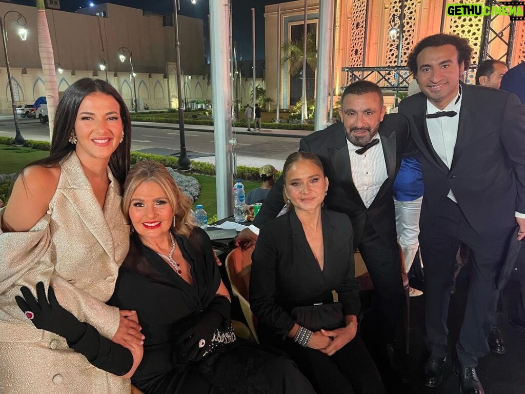 Donia Samir Ghanem Instagram - With the stars ⭐️ @youssra @aliirabee1989 @nellykarim_official @ahmedelsakaeg