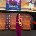 Donia Samir Ghanem Instagram - ‏‎شكرا لإذاعة @nrjegypt علي جوائز مسلسل #جت_سليمة جائزة أحسن ممثلة كوميدية بتصويت أغلي جمهور ❤️🙏 و جائزة احسن مسلسل كوميدي من لجنة التحكيم المحترمة و جائزه احسن استايلست حسن مصطفي و تكريم كريم يوسف مؤلف المسلسل و المؤلفة ندي عزت و المؤلفين سامح جمال و أشرف نصر و تكريم مخرج العمل اسلام خيري و جائزه افضل مسلسل كوميدي محمد احمد السبكي ‏Thanks for my glam team 🙏 ‏Jumpsuit @ateliermamzi 😘 ‏Make up by @fatmabahgat ❤️ ‏Hairstyle by @ahmed_mounir 👌 Photographer @lobnaderbalastudio 🤗 Earrings @aliakhafaga 😍 Best friend award @seifozzz 🤣