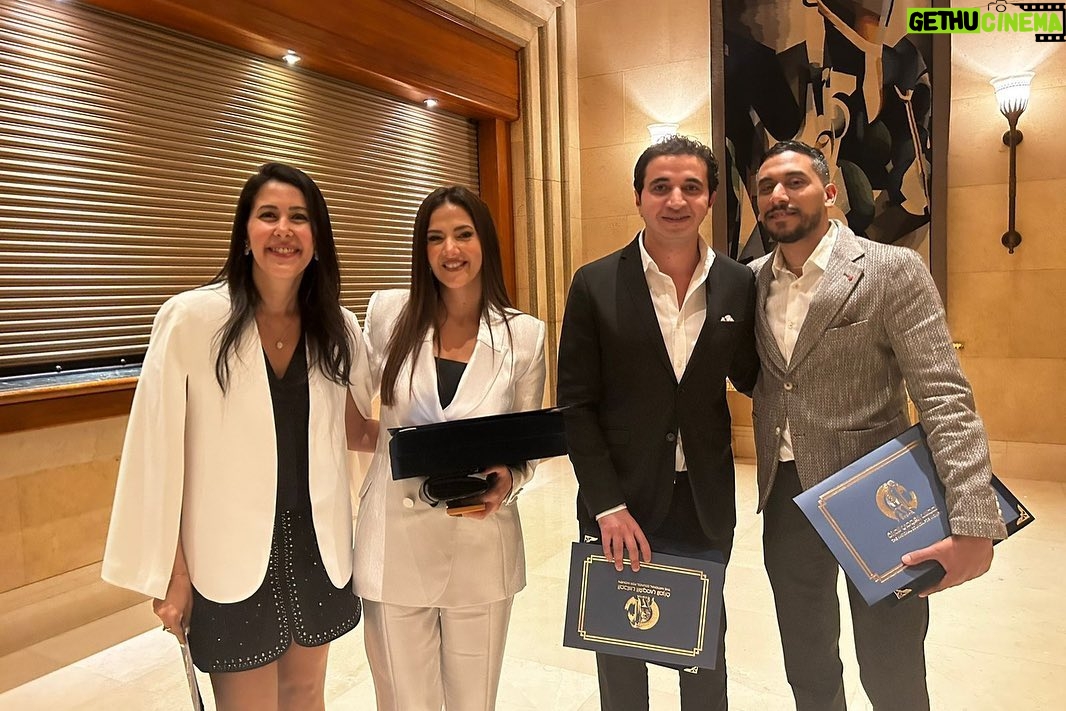 Donia Samir Ghanem Instagram - تشرفت بتكريمي من المجلس القومي للمرأة @ncwegypt عن مسلسل #جت_سليمه شكرا جدا للدكتورة #مايا_مرسي علي اهتمامك و تشجيعك و شكرا لفريق عمل جت سليمة علي مجهودكم و إخلاصكم 🙏 Thanx for glamming me up Make up @fatmabahgat Hairdresser @heshamdahab8